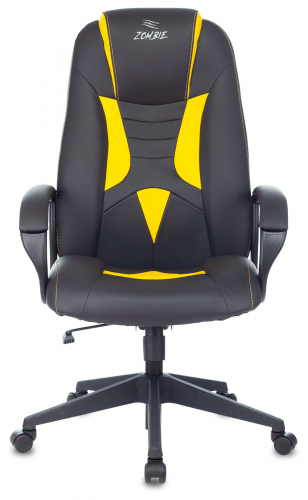 Купить  кресло zombie 8 черный/желтый эко.кожа крестов. пластик zombie 8 yellow в интернет-магазине Айсберг! фото 2